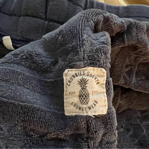 Chubbies Terry Fleece Lounge Shorts Size XL Blue Aztec Diamond Pattern - Cozy - Picture 7 of 7